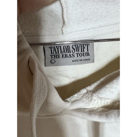 Taylor Swift 2023 The Eras Tour Beige Hoodie Size Large NEW Colorful Back - Picture 4 of 4